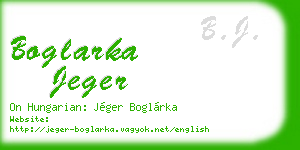 boglarka jeger business card