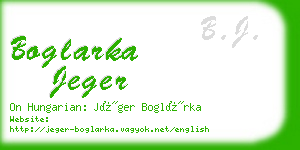 boglarka jeger business card